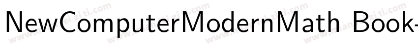 NewComputerModernMath Book字体转换